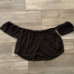 Mossimo black off the shoulder crop top